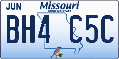 MO license plate BH4C5C