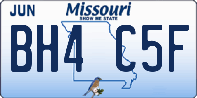 MO license plate BH4C5F