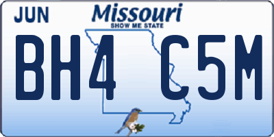 MO license plate BH4C5M