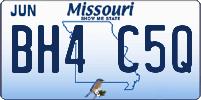 MO license plate BH4C5Q
