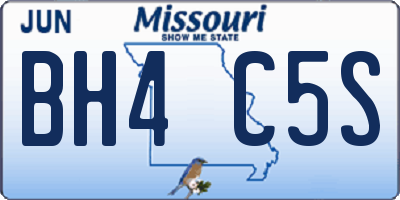 MO license plate BH4C5S