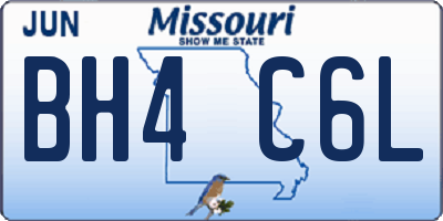 MO license plate BH4C6L
