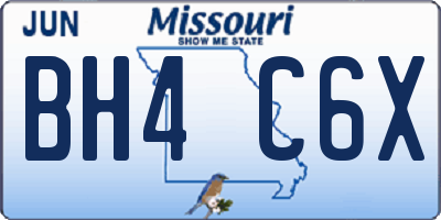 MO license plate BH4C6X