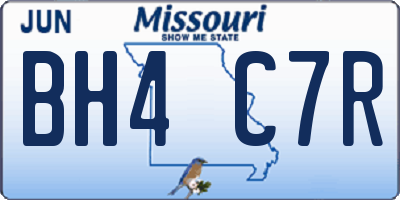 MO license plate BH4C7R
