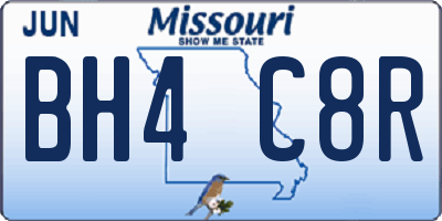 MO license plate BH4C8R