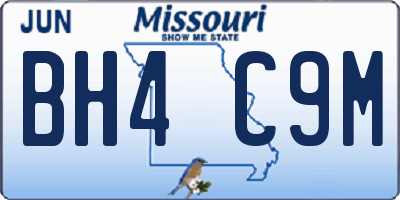 MO license plate BH4C9M