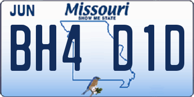 MO license plate BH4D1D
