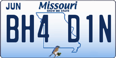 MO license plate BH4D1N