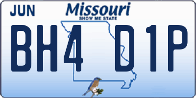 MO license plate BH4D1P