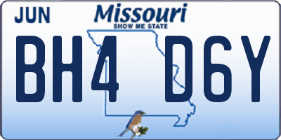 MO license plate BH4D6Y