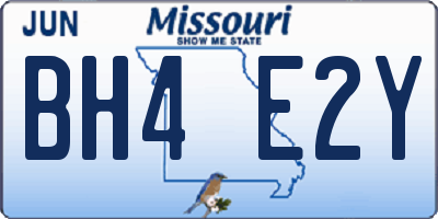 MO license plate BH4E2Y