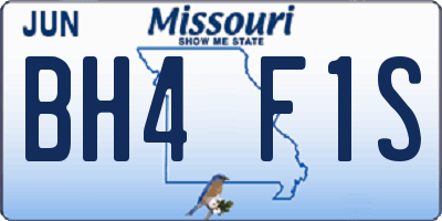 MO license plate BH4F1S