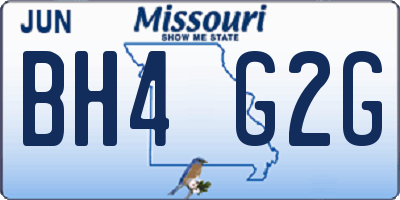 MO license plate BH4G2G