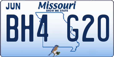 MO license plate BH4G2O
