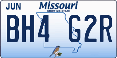 MO license plate BH4G2R