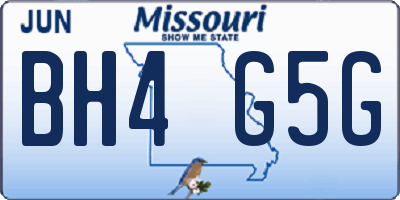 MO license plate BH4G5G