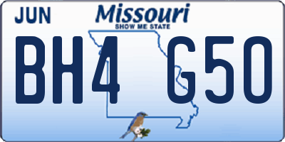 MO license plate BH4G5O