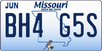 MO license plate BH4G5S