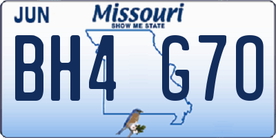 MO license plate BH4G7O