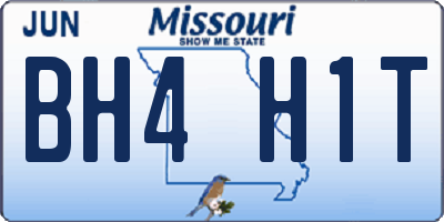 MO license plate BH4H1T