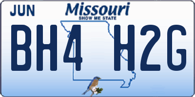MO license plate BH4H2G