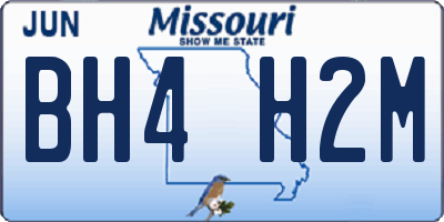 MO license plate BH4H2M