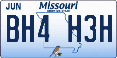 MO license plate BH4H3H