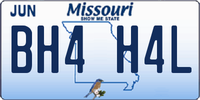 MO license plate BH4H4L