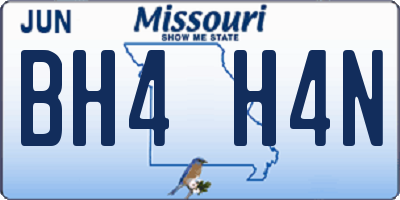 MO license plate BH4H4N