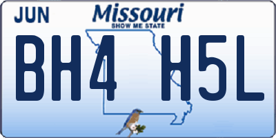 MO license plate BH4H5L