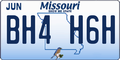 MO license plate BH4H6H