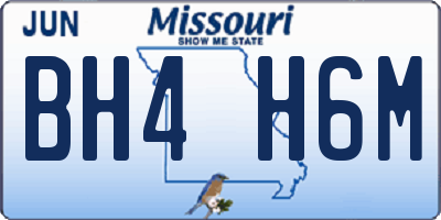 MO license plate BH4H6M