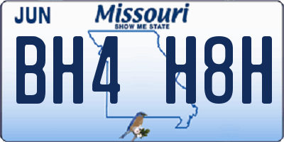 MO license plate BH4H8H