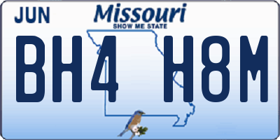 MO license plate BH4H8M