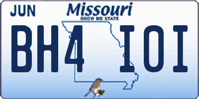 MO license plate BH4I0I