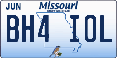 MO license plate BH4I0L