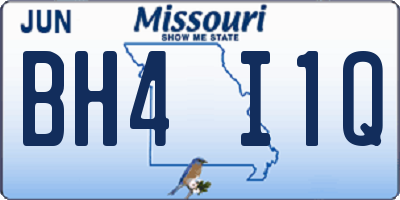 MO license plate BH4I1Q
