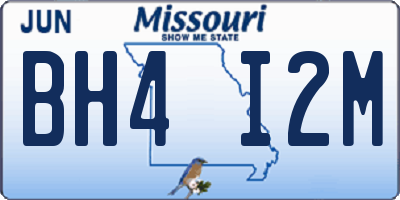 MO license plate BH4I2M