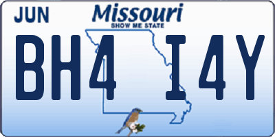 MO license plate BH4I4Y