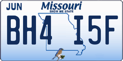 MO license plate BH4I5F