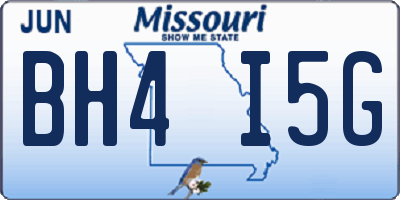 MO license plate BH4I5G