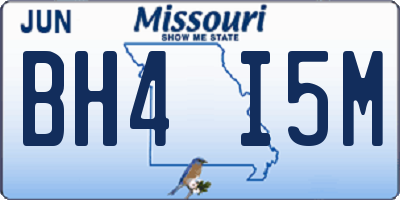 MO license plate BH4I5M