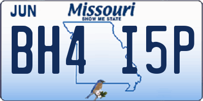 MO license plate BH4I5P