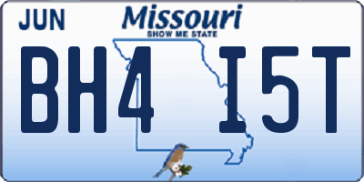 MO license plate BH4I5T