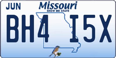 MO license plate BH4I5X