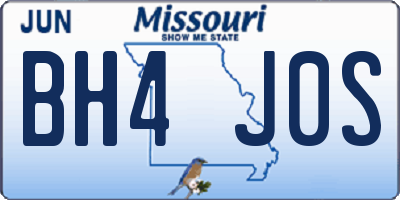 MO license plate BH4J0S