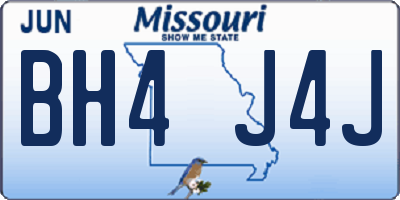 MO license plate BH4J4J