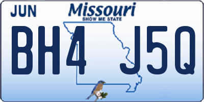 MO license plate BH4J5Q