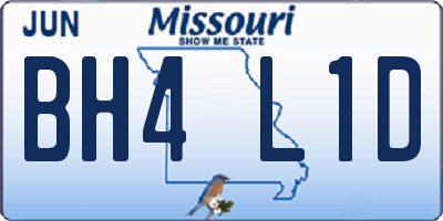 MO license plate BH4L1D