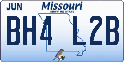 MO license plate BH4L2B